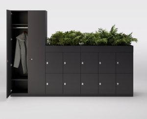 moderne Schließfachschränke mit Zylinderschlösser oder RFID-Schlösser