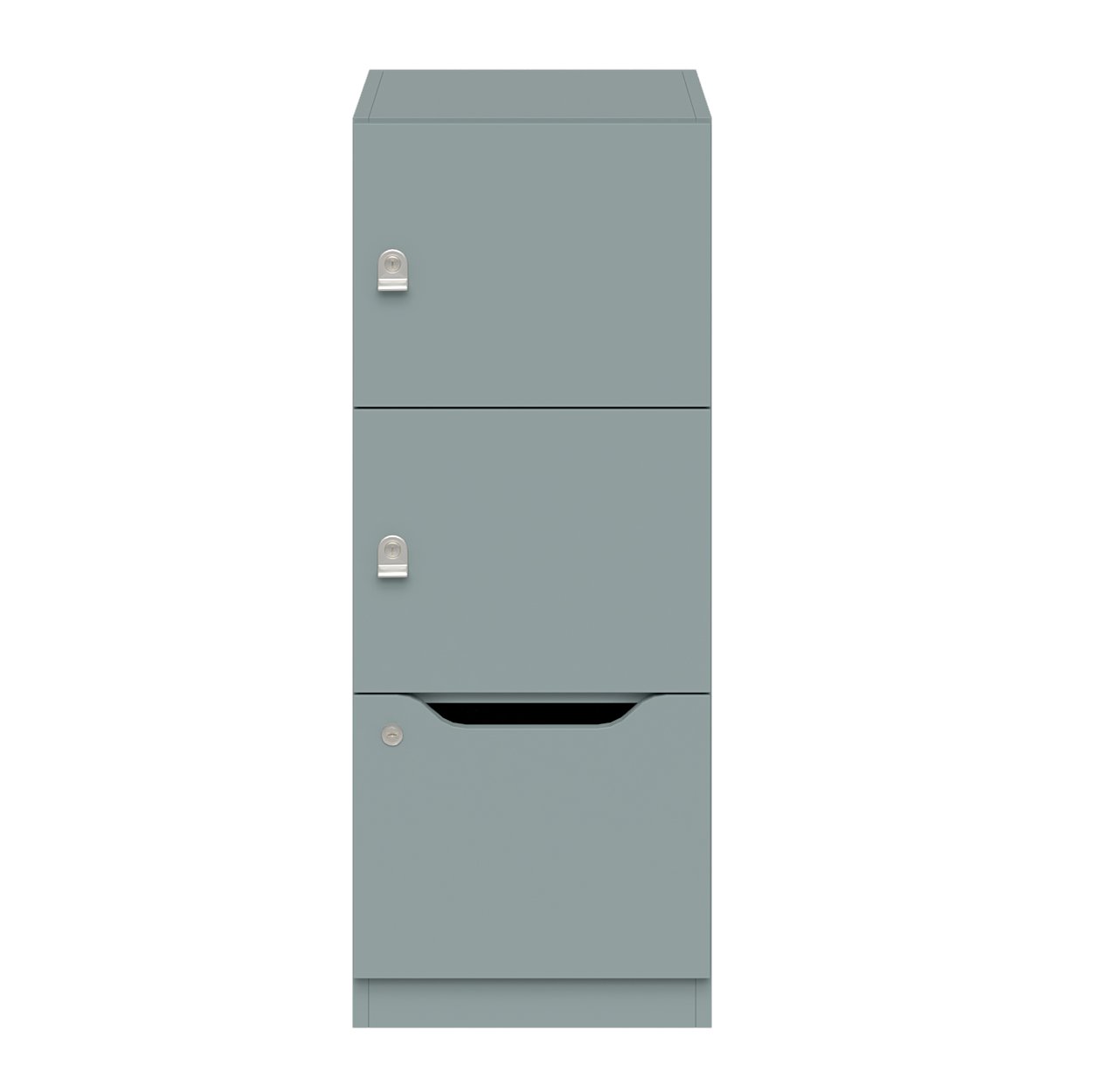 hochwertiger Schließfach-Holzschrank fjorde-grün