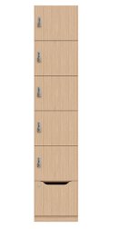 Schließfachschrank Eiche-Dekor