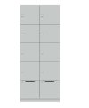hellgrauer Schließfachschrank 8 Schließfächer