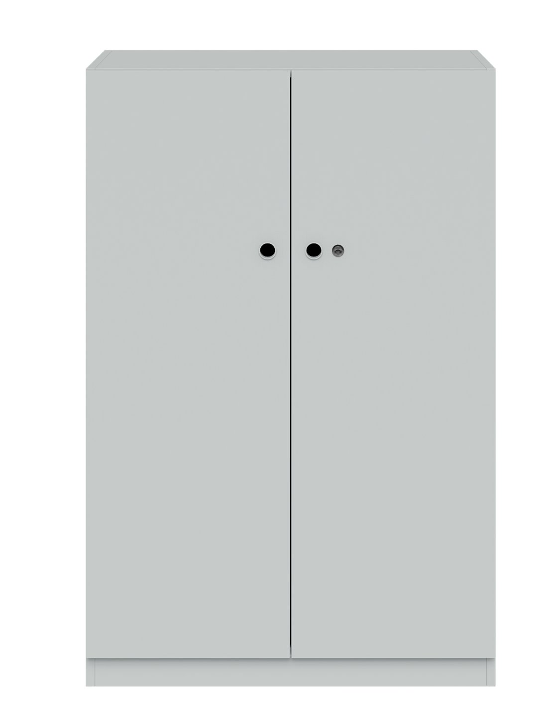 massiver Büroschrank  abschließbare Flügeltüren höhenverstellbare Stahl-Fachböden