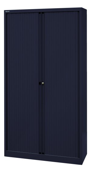 schwarzer Rollladen-Stahlschrank komplett einziehbare Rollläden