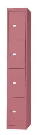 abschließbarer Schließfach-Stahlschrank pink lackiert