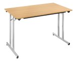 Kongress-Klapptisch silber Buche