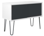 Büro-Sideboard weiß / anthrazitgrau