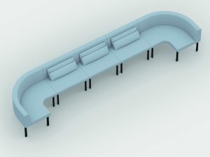 Sitzinsel für das Foyer von Unternehmen geeignet