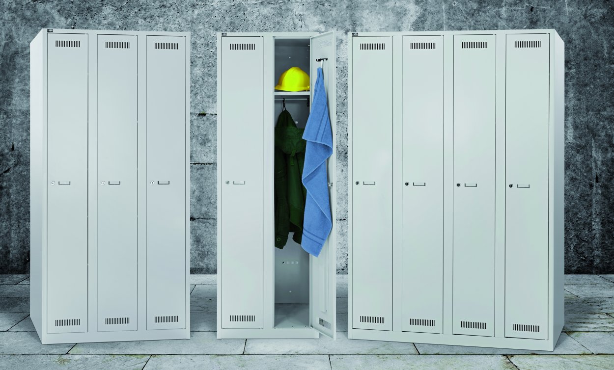 abschließbarer Stahlspind mit Helmablage