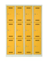 robuster Schließfachschrank mit 12 Stahl-Schließfächern