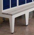 Umkleidekabine-Kleiderspind mit Sitzbank