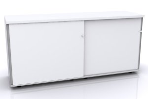 abschließbarer Schiebetüren-Stahlschrank von Bisley