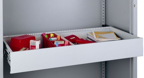 ausziehbare Teleskopschublade für Büro-Stahlschrank