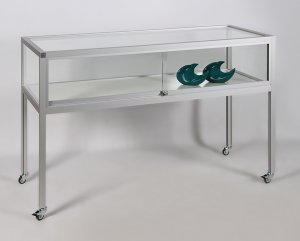 staubdichte Tischvitrine bruchfestes Sicherheitsglas abschließbar