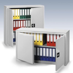 robuster Büro-Stahlschrank lichtgrau