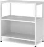 weißer Büro-Regalschrank mit offenem Regalfach