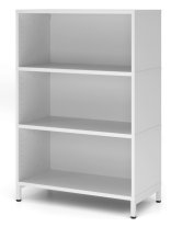 weißer Büro-Regalschrank mit 2 Fachböden