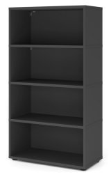 Büro-Regalschrank in 4 Ordnerhöhen mit 3 Fachböden