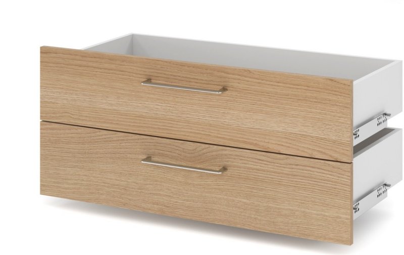 weiße Schrankschubladen