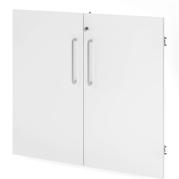 2 OH-Büroschrank-Türen weiß