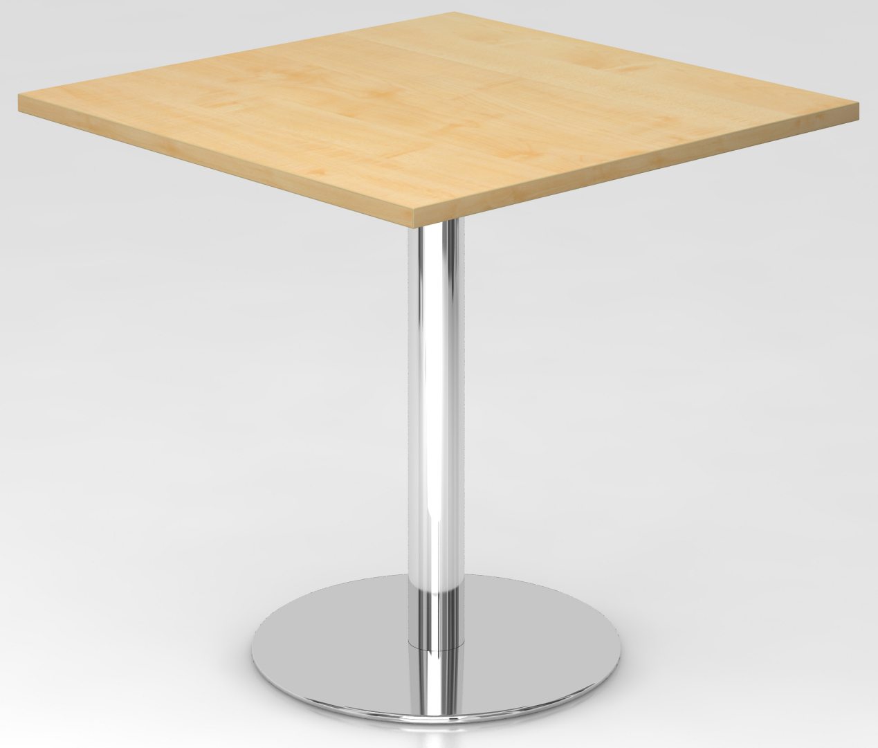 massiver Besprechungszimmer-Bistrotisch 80 x 80 cm Ahorn-Holz