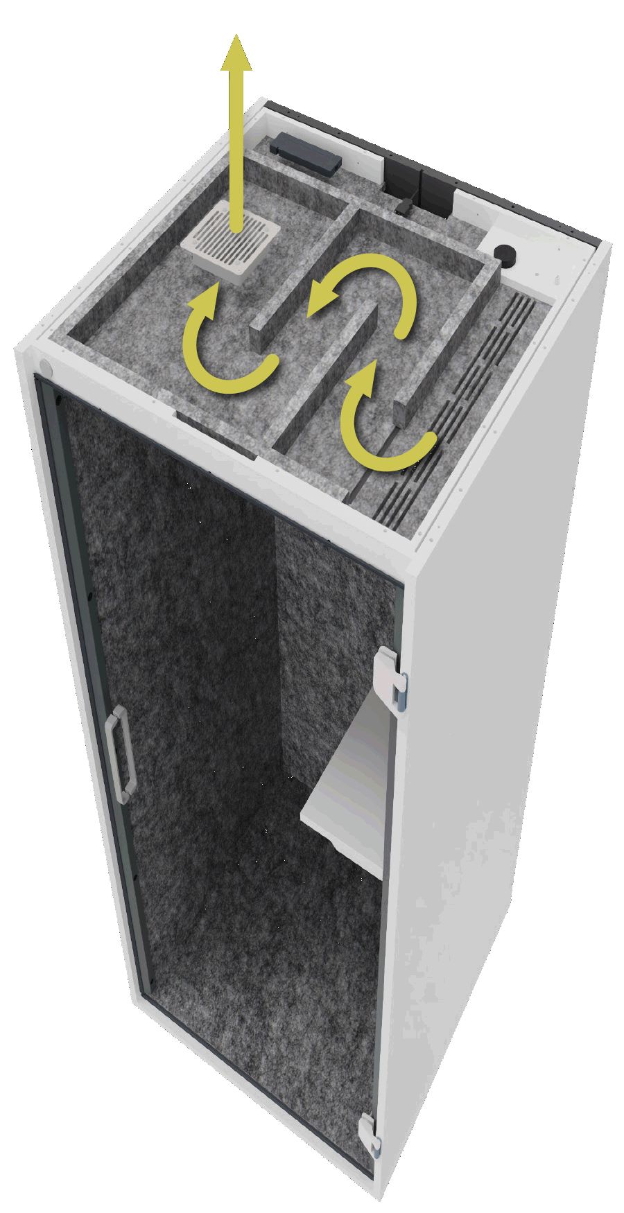 Büro-Telefonkabine automatische Belüftung