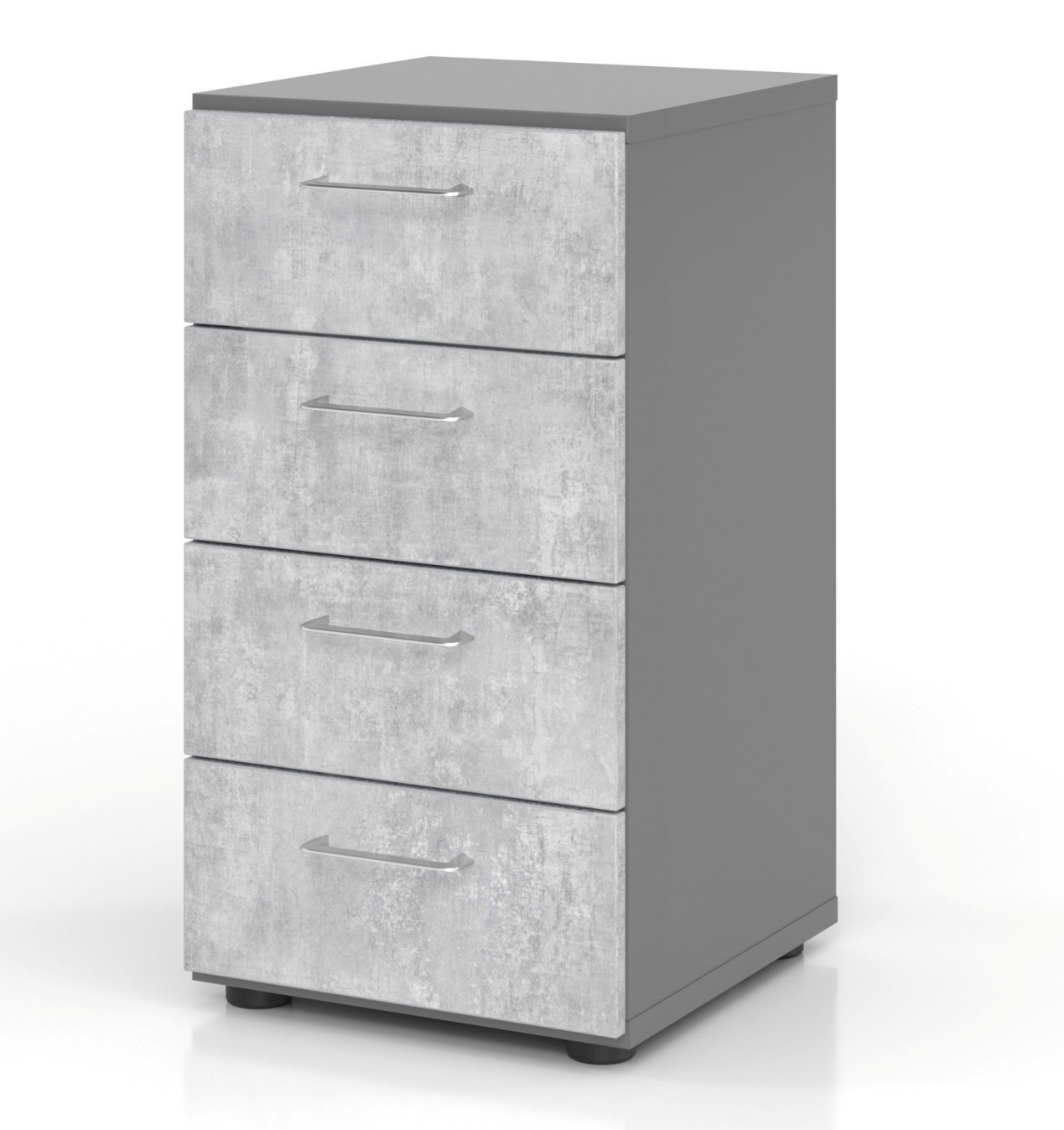 hochwertiger Schubladen-Büroschrank 80 x 75 cm mit 4 Schubladen