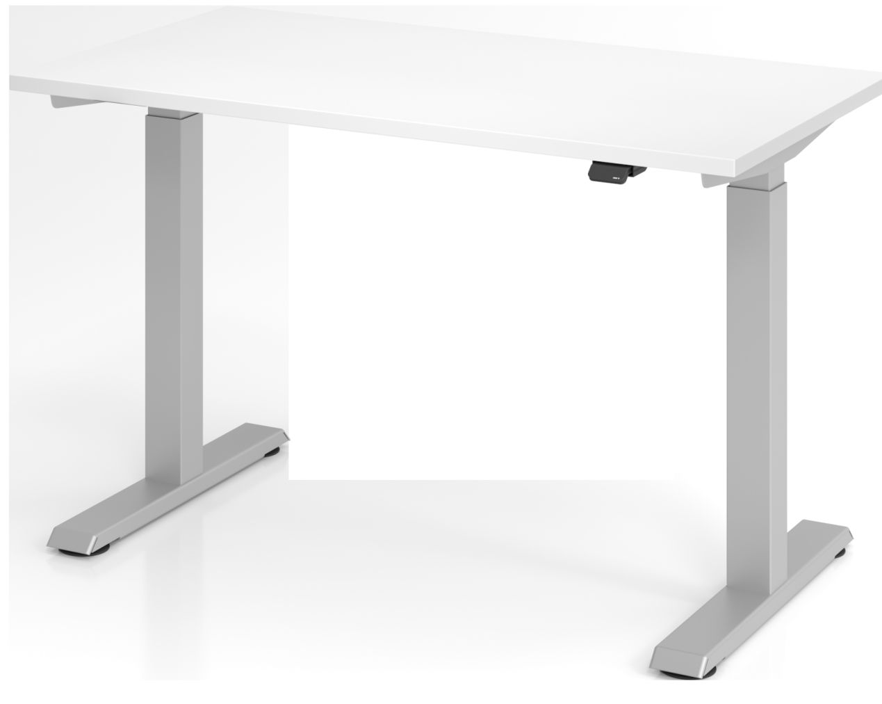 kompakter Sitz- und Stehschreibtisch 120 x 67 cm für das Home-Office