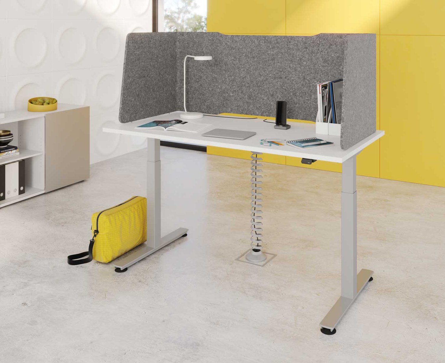 mobile Schreibtisch-Einhausung schallabsorbierend mobile Schreibtisch-Einhausung schallabsorbierenden schwer entflammbar