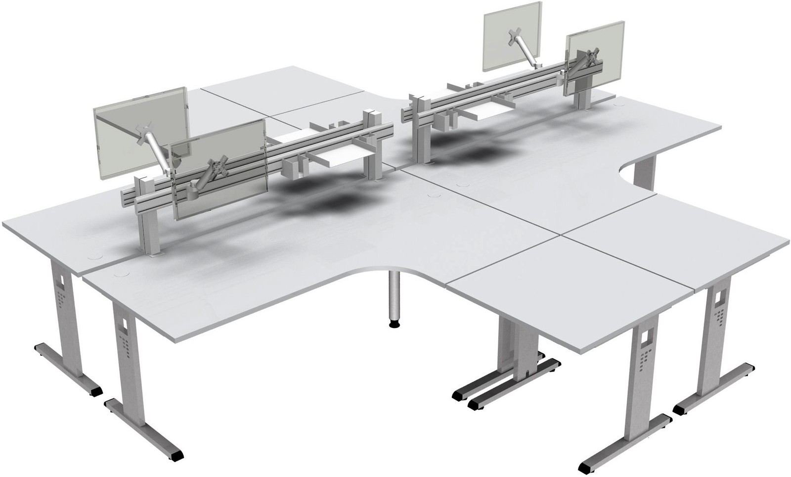 Schreibtisch-Befestigungssystem für PC-Monitorhalterungen, Schreibtischlampen