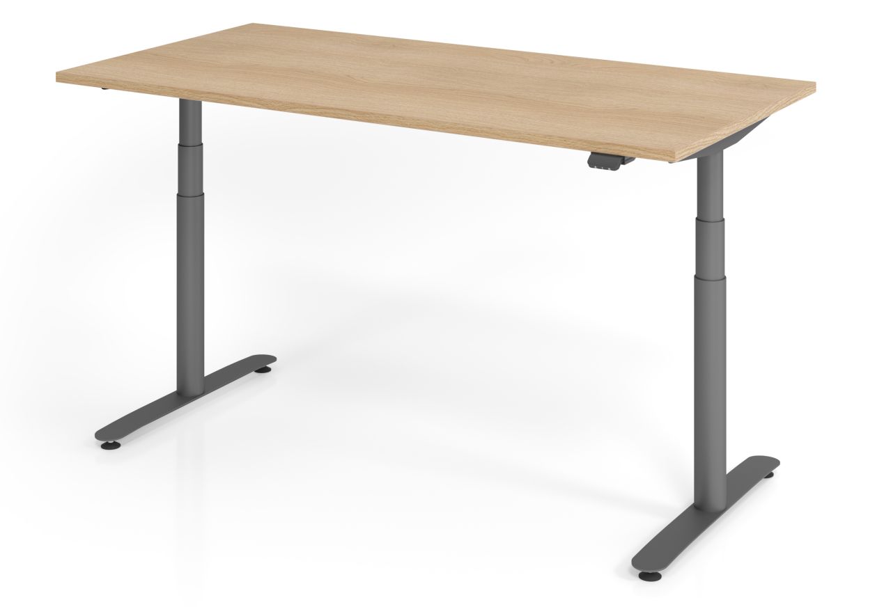 mit Bluetooth-Funktion elektrisch höhenvertellbarer Sitz-Steharbeitstisch 160 x 80 cm