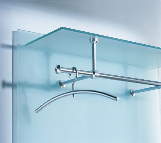 Wandgarderobe Glas satiniert