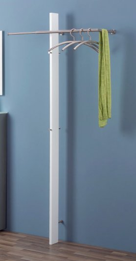 Wandgarderobe Massivholz weiß lackiert