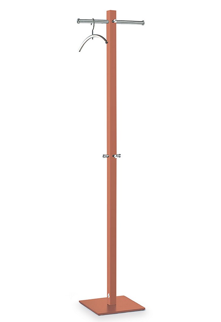 moderner Garderobenst&auml;nder massive Stahl beigerot