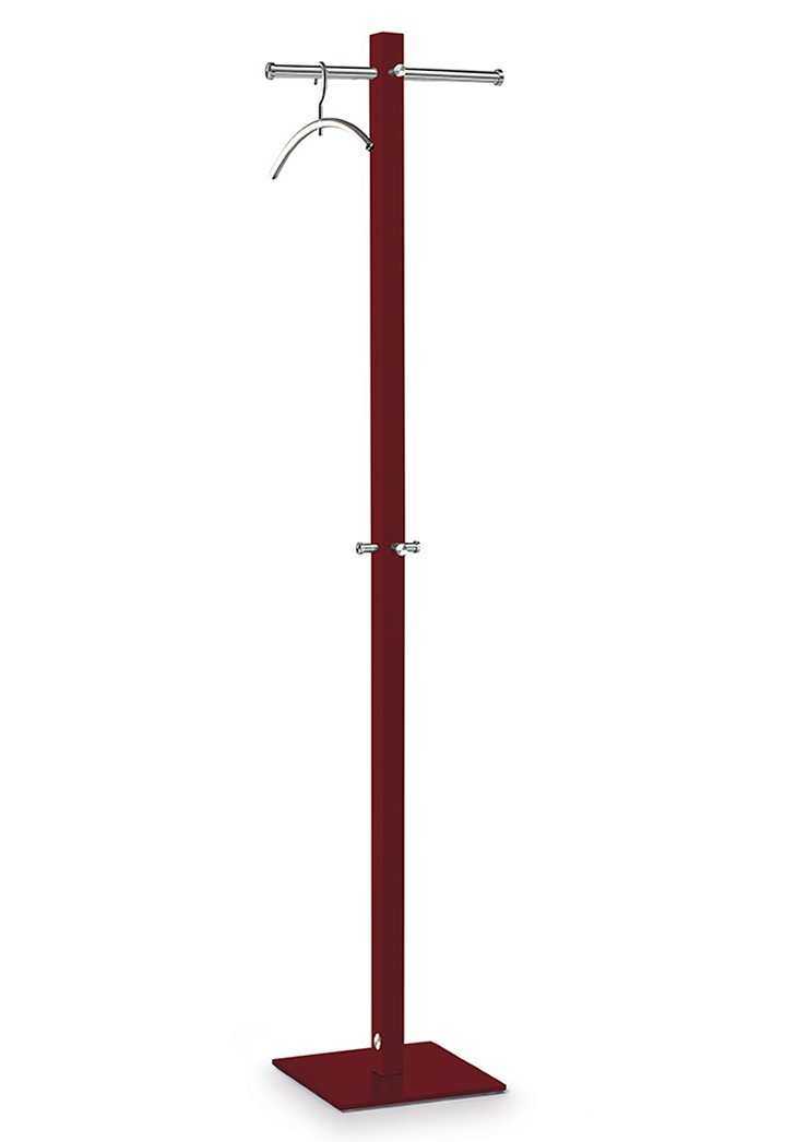 massiver Garderobenst&auml;nder Stahl purpurrot