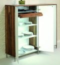 elegante Anrichte aus Massivholz mit Glastüren