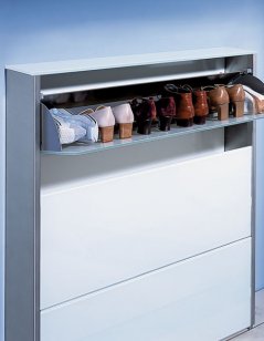 moderner Schuhschrank drehbar zur Wandmontage