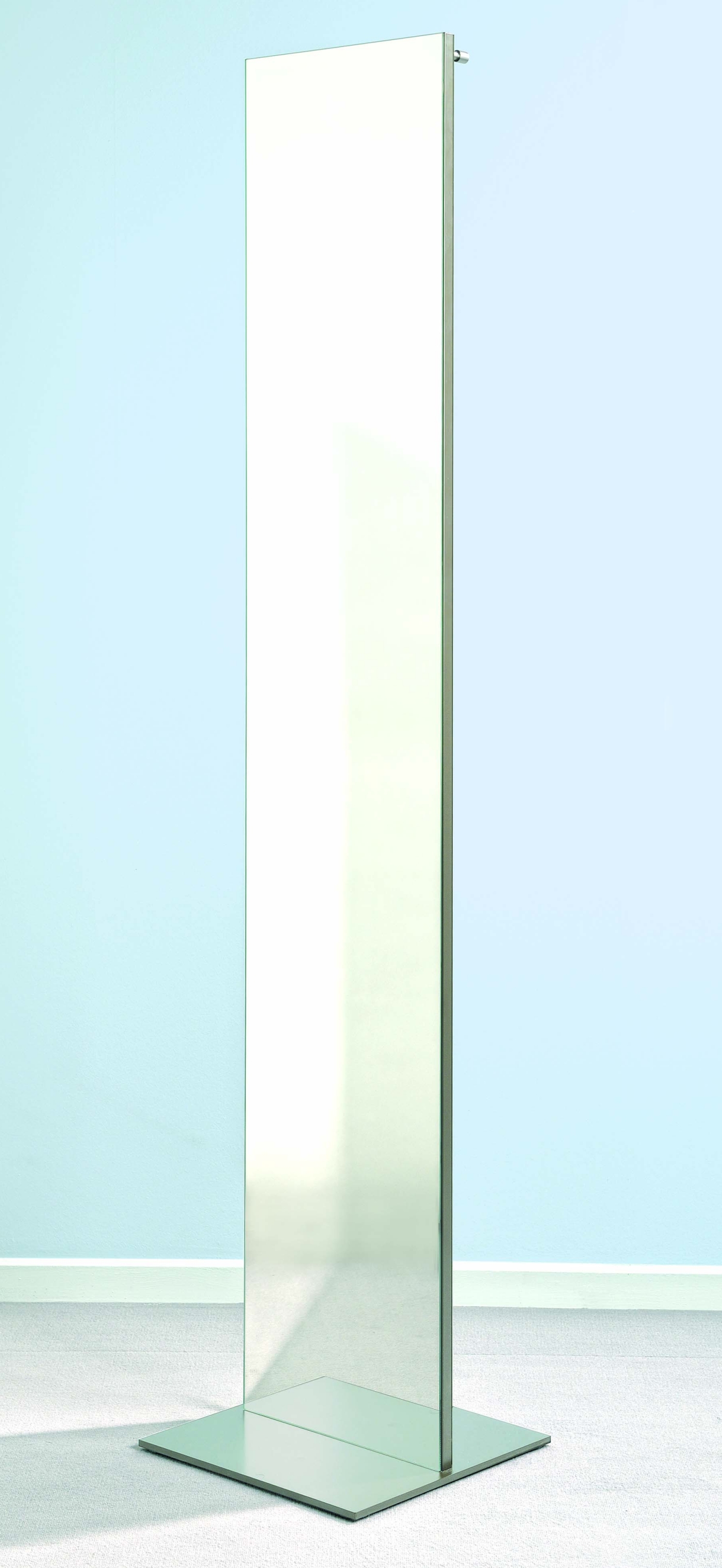 eleganter standstabiler Standspiegel mit Haken robuster Stahl-Standfuß