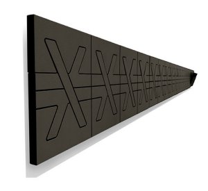 Wandgarderobe anthrazit mit ein-ausklappbaren Mantelhaken