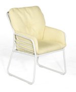 Gartenstuhl Cosy weiß / lime-green