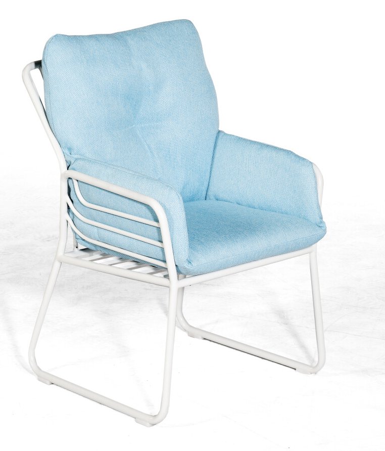 Moderner komfortabler Gartenstuhl Sitz-, Rücken- und Seitenpolsterung