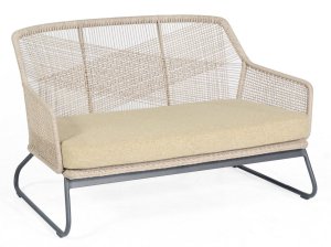 bequemes Zweisitzer-Gartensofa mit luftdurchlässiger Rückenlehne