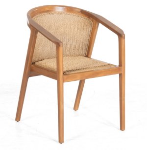 bequemer und wetterfester Teak-Gartenstuhl