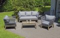 3-Sitzer-Gartencouch mit Gartensessel