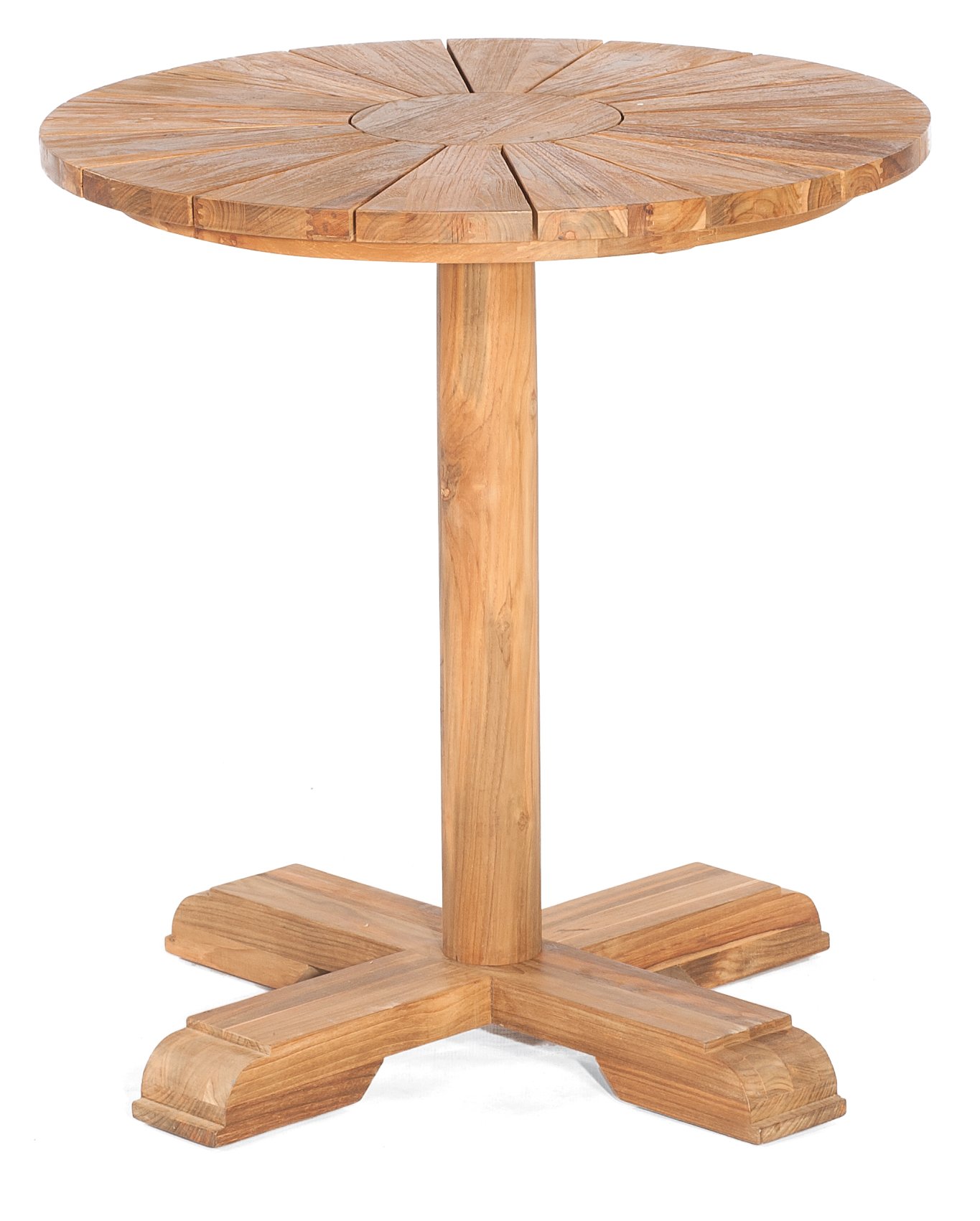 runder Old Teak-Massivholz-Gartentisch Durchmesser Tischplatte 70 cm runder Old Teak-Massivholz-Gartentisch Durchmesser Tischplatte 70 cm