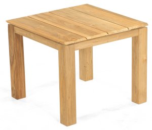 Massivholz-Gartentisch 90 x 90 cm witterungsbeständiges Teak-Massivholz