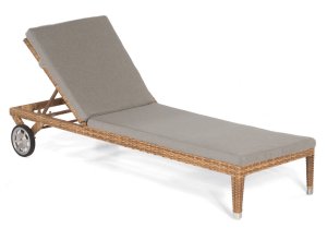 Geflecht-Gartenliege Rattan-Optik