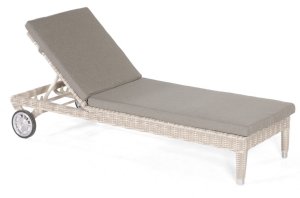 Geflecht-Gartenliege Kunststoffgeflecht white-coral