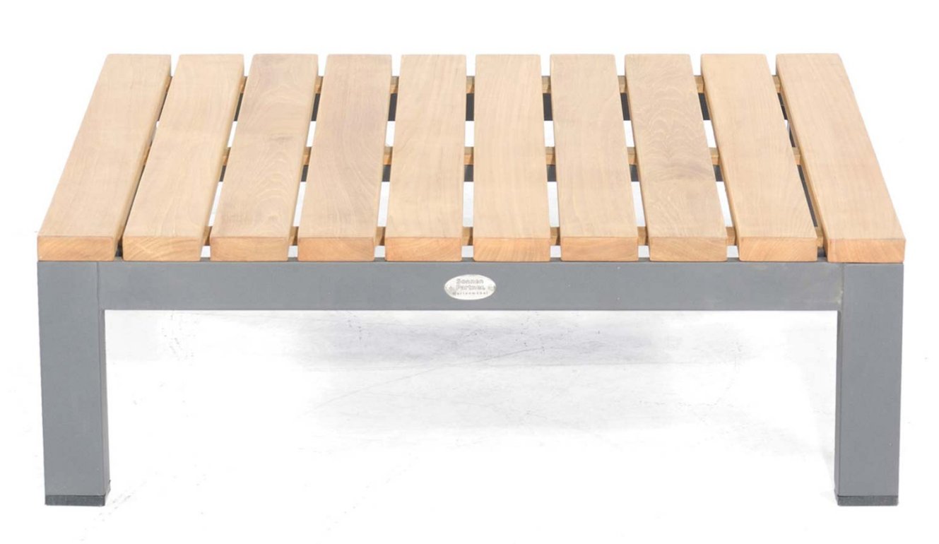 Garten-Couchtisch witterungsbeständige Teak-Tischplatte