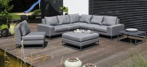 Bequeme Outdoor-Polstercouch Polsterbezug UV-resistent wasserabweisend