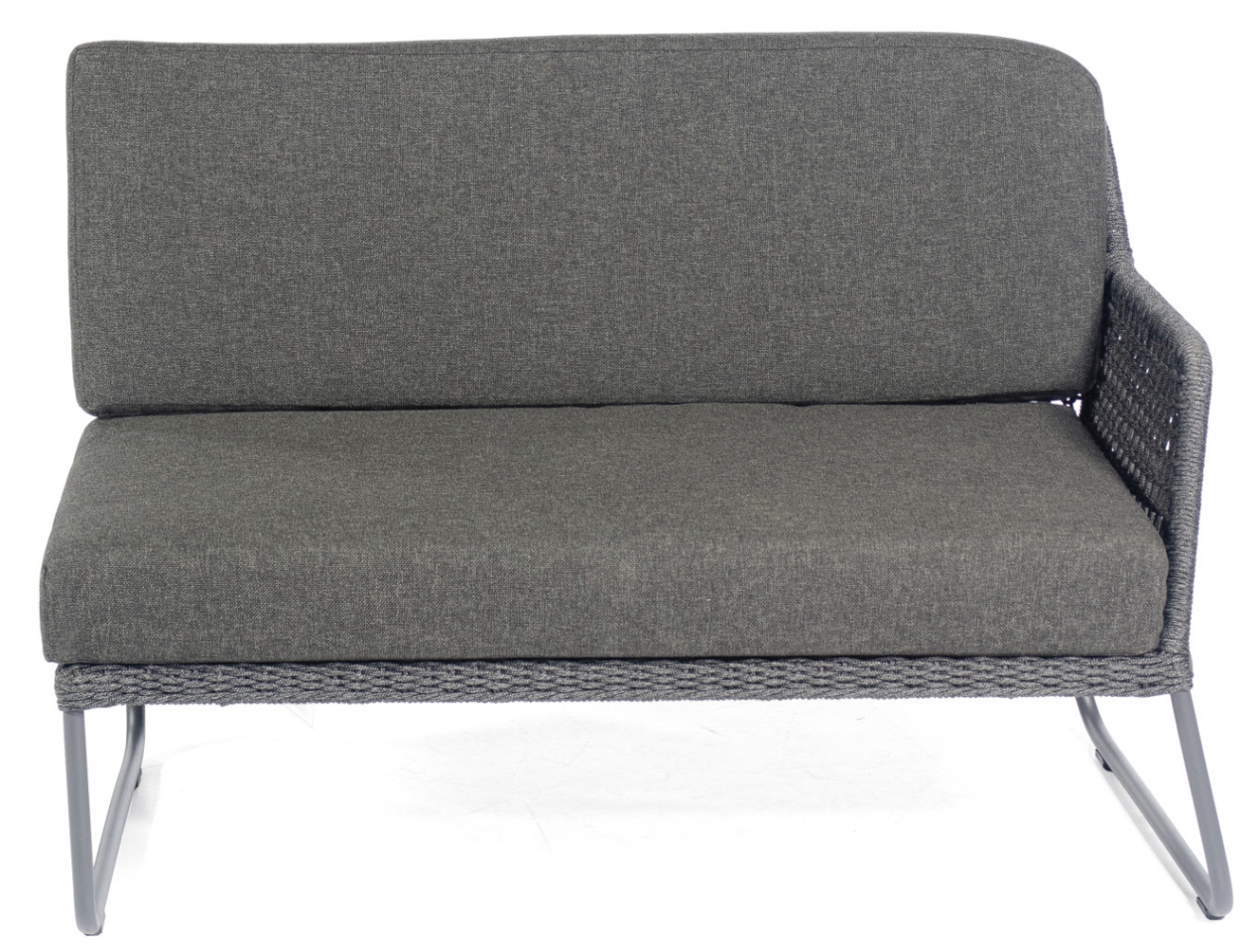 witterungsbeständige Polstercouch mit abnehmbaren Polsterkissen für Garten Terrasse