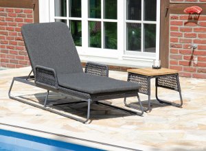 bequeme Garten-Sitzgruppe witterungsbeständig luftdurchlässiger Rückenlehne